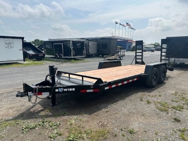 2024 BWise 7 x 18 Equipment Trailer – Heavy Duty Ladder Ramps