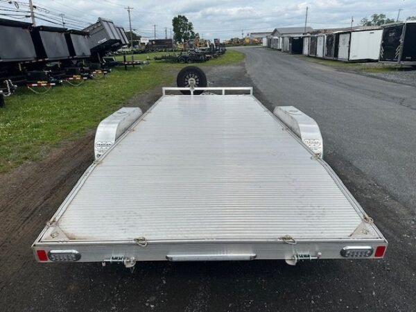 2024-SPORTHAVEN-7X18-ALUMINUM-OPEN-CAR-HAULER-SPARETIRE-2.jpg 2024 Sport Haven 7×18 Aluminum Car Trailer – 6k Torsion Axles