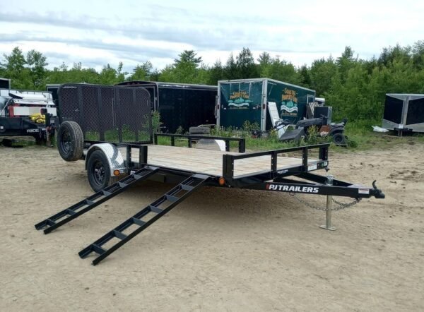 2024-pj-trailers-7x14-powder-coated-open-utility-w-rear-ramp-gate-atv-side-2.jpg 2024 PJ Trailers 7×14 Powder Coated Open Utility w/Rear Ramp Gate, ATV Side Loading Ramps