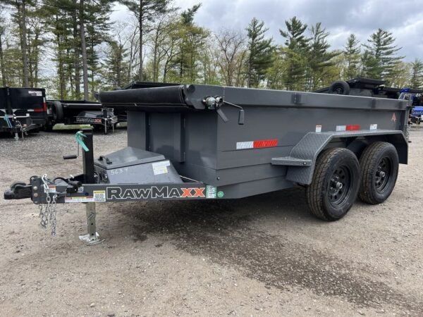 2024-rawmaxx-5x10-7k-powder-coated-dump-trailer-w-tarp-kit-2.jpg 2024 RawMaxx 5X10 7K Powder Coated Dump Trailer w/Tarp Kit
