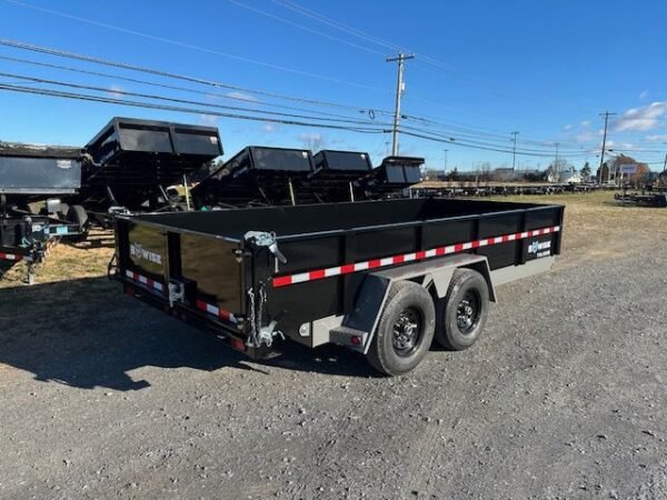 2025-BWISE-DLP-DUMP-TRAILER-7X16-COMBO-GATE-RAMPS-7-GAUGE-FLOOR-1.jpg BWise 7 x 16 Heavy Duty Dump Trailer – Low Profile With Ramps