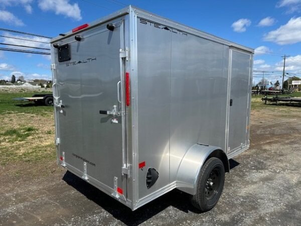 2025-CARGO-PRO-6X10-ENCLOSED-CARGO-TRAILER-RAMP-DOOR-V-NOSE-XLT-MODEL-1.jpg Cargo Pro Stealth 6 x 10 V-Nose Aluminum Enclosed Trailer
