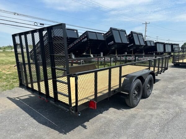 2025-CARRY-ON-7X18-LANDSCAPE-UTILITY-TRAILER-RAMP-GATE-1.jpg Carry-On 7 x 18 Landscape Utility Trailer – Mesh Sides