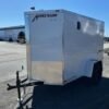 2025-HOMESTEADER-5X8-ENCLOSED-CARGO-TRAILER-BARN-DOORS-3.jpg Homesteader 5 x 8 Enclosed V-Nose Cargo Trailer – Barn Doors