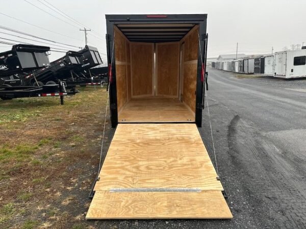 Homesteader 6 x 12 V-Nose Enclosed Trailer – Black Trim