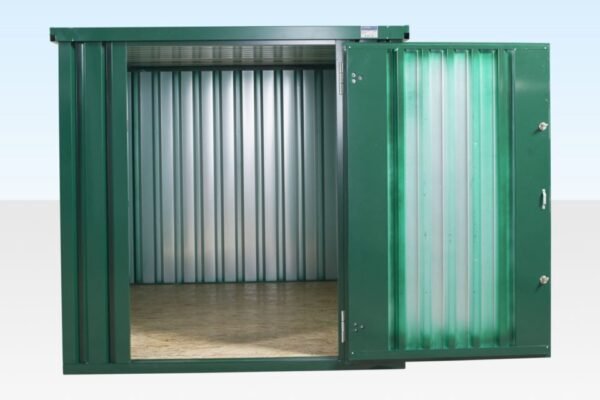 251-3M-Green-Store-Front_Open-960x640-2.jpg 3m x 2.1m Flat Packed Storage Container