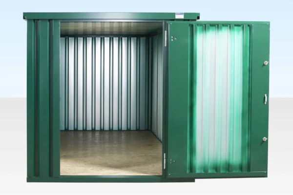 4m x 2.1m Powder Coated Flat Packed Store