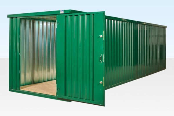 972-Linked-Flatpacks-Door-Open-960x640-2-600x400-1.jpg 8M X 2.1M End Linked Flat Packed Container Bundle (Powder Coated)