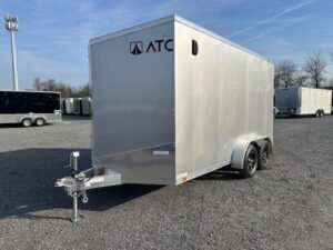 ATC-7-x-14-Aluminum-Enclosed-Cargo-Trailer-V-Nose-Aluminum-Wheels-1.jpg ATC 7 x 14 Enclosed Aluminum V-Nose Trailer – Aluminum Wheels
