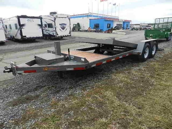 BWise 7 x 22 Low Profile Split-Tilt Equipment Trailer
