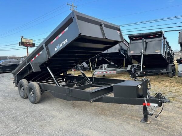 Bwise-7-x-16-Low-Profile-Dump-Trailer-Twin-Telescopic-Cylinders-Combo-Gate-Ladder-Ramps-1-1.jpg BWise 7 x 16 Low Profile Dump Trailer – Telescopic Cylinders