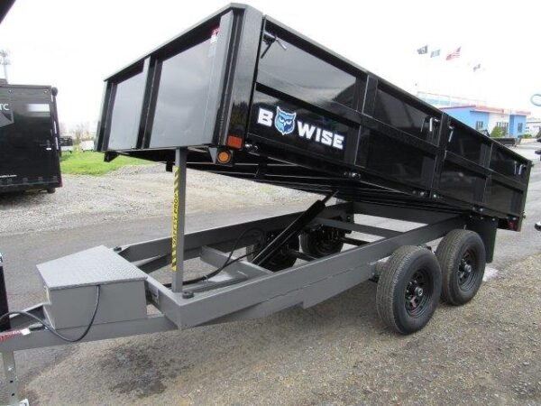 BWise 7 x 12 Deckover Dump Trailer – Fold Down Sides