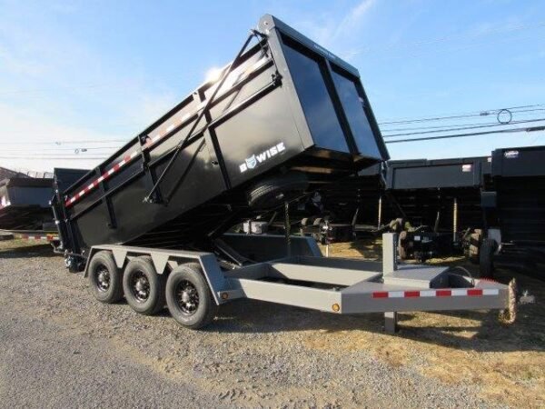 BWise 7 x 16 Heavy Duty Dump Trailer – Tri-Axle Ultimate Dump