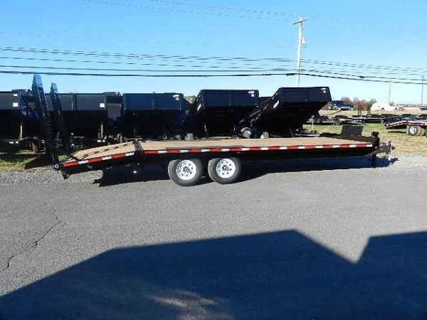 BWise 8 x 24 Deckover Equipment Trailer – Pop Up Beavertail