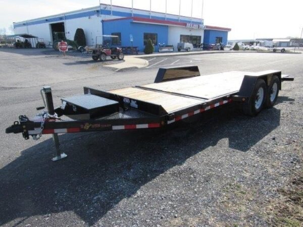 BWise 7 x 20 Low Profile Split-Tilt Equipment Trailer – Gravity Tilt