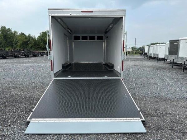 Car-Mate-8.5x20-Enclosed-Car-Hauler-Get-Out-Door-Cabinets-Aluminum-Wheels-2.jpg Car Mate 8.5 x 20 Enclosed Car Trailer – Finished Interior
