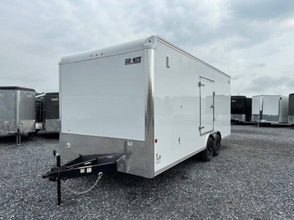 Car-Mate-8.5x20-Enclosed-Car-Hauler-Get-Out-Door-Cabinets-Aluminum-Wheels-4.jpg Car Mate 8.5 x 20 Enclosed Car Trailer – Finished Interior