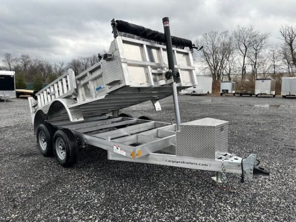 Cargo Pro 6 x 12 Aluminum Dump Trailer – Ladder Ramps