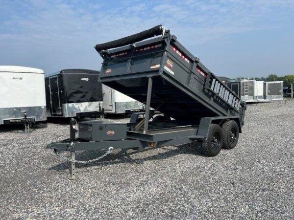 Covered Wagon 6 x 12 Prospector Dump Trailer – Ladder Ramps