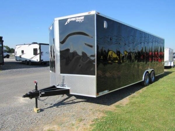 Homesteader-8.5x24-Enclosed-Car-Hauler-Ramp-Door-Side-Door-Added-Height-Adjustable-Coupler-5.jpg Homesteader 8.5 x 24 Enclosed V-Nose Car Trailer – 6″ Added Height