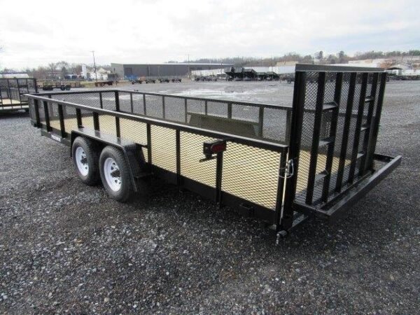 Premier-7x20-Landscape-Utility-Trailer-10K-GVW-Rear-Ramp-Gate-Mesh-Sides-2.jpg Premier 7 x 20 Landscape Utility Trailer – HD Ramp Gate